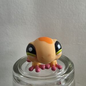 2/$20 LPS Littlest Pet Shop #1365 Lizard Orange w/ Green Dot Eyes